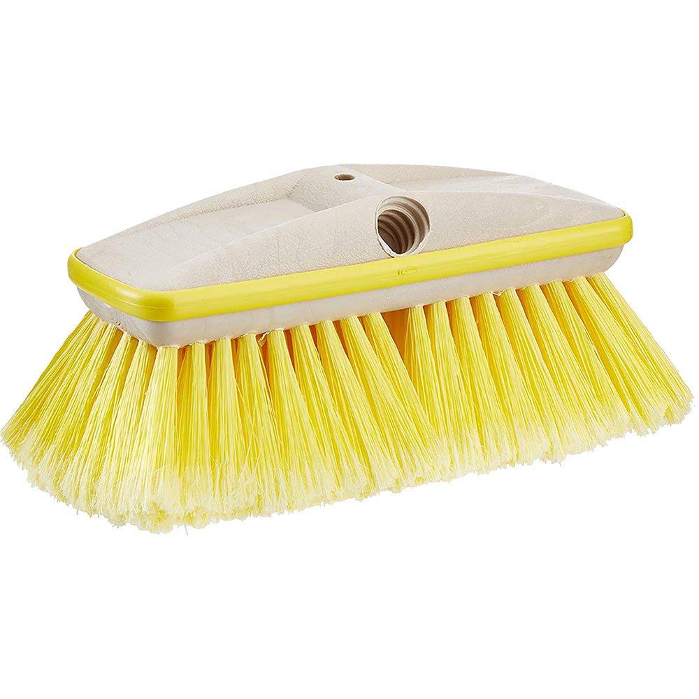Star brite Deluxe Yellow Soft Wash 8" Brush Head w/Bumper - Dual Connections [40161] - Houseboatparts.com