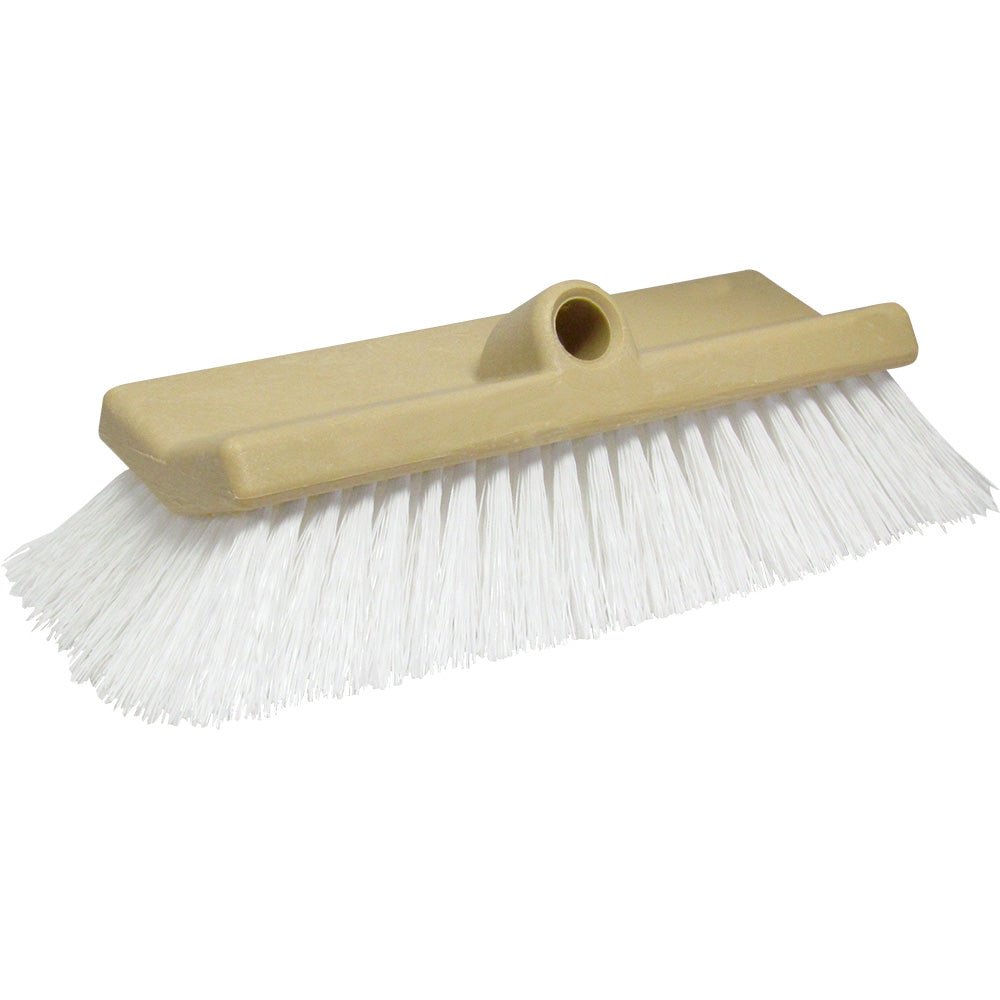 Star brite 10" Bi - Level Boat Cleaning Brush - Stiff Bristle White Scrubber [40016] - Houseboatparts.com