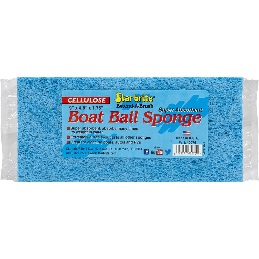 Star brite Super Absorbent Cellulose Boat Bail Sponge - 9" x 4.5" x 1.75" [40076] - Houseboatparts.com