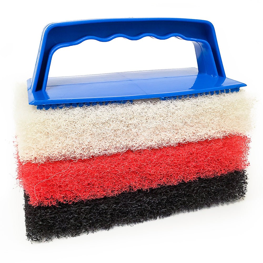 Star brite Large Multi - Texture Scrub Pad Kit w/Interchangeable Handle [42023] - Houseboatparts.com