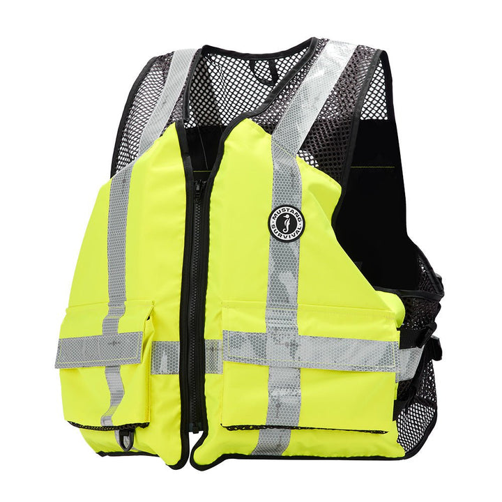 Mustang Industrial Mesh Vest - Hi - Vis Fluorescent Yellow Green - 4XL/5XL [MV1254T3 - 239 - 4XL/5XL - 279] - Houseboatparts.com