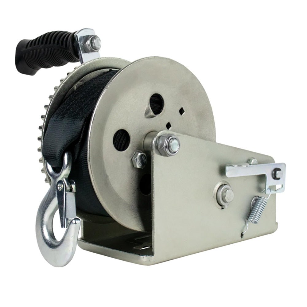 Powerwinch Utility Series Winch 2,000lb, 2 Speed, 6" Crank Arm - Zinc [21500 - W - 2000 - 6 - Z - R] - Houseboatparts.com