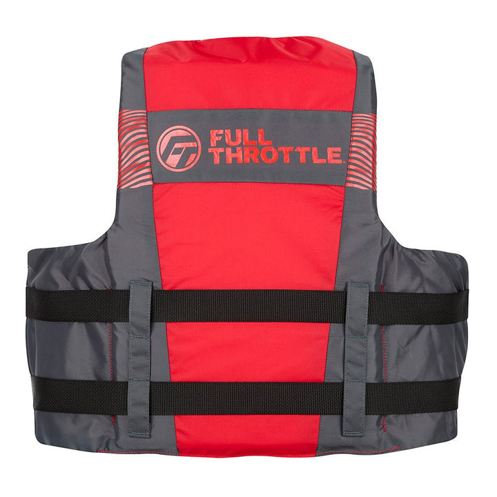 Full Throttle Adult Nylon Life Jacket - 4X/7X - Red/Black [112200 - 100 - 110 - 26] - Houseboatparts.com