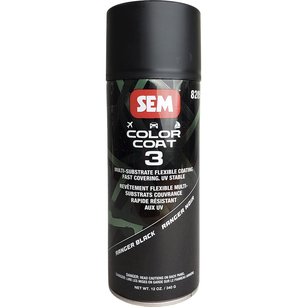 SEM Color Coat 3 - Ranger Black - 12 oz [82053] - Houseboatparts.com
