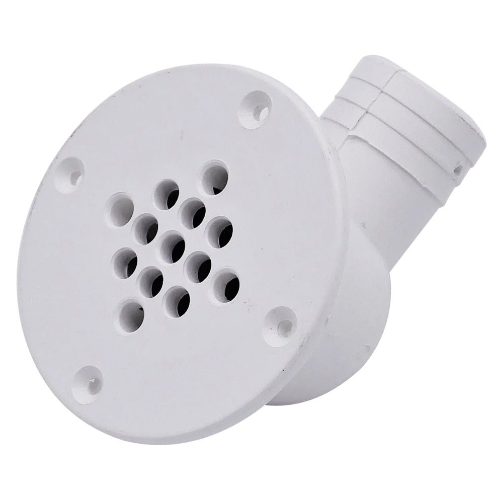 T - M Marine 90 - Degree Cockpit Scupper Drain - White [CSD - 92 - DP] - Houseboatparts.com