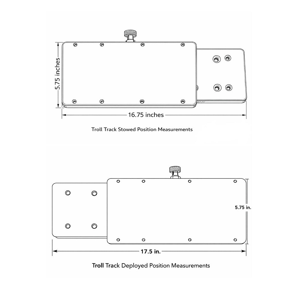 Sea Swivel Troll Track Trolling Motor Mount [SEA - HDM - TROLL - TRACK] - Houseboatparts.com