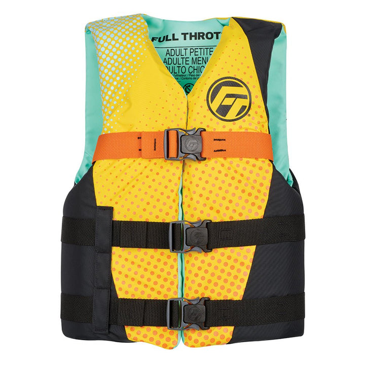 Full Throttle Teen Nylon Life Jacket - Yellow/Black [112200 - 300 - 010 - 26] - Houseboatparts.com