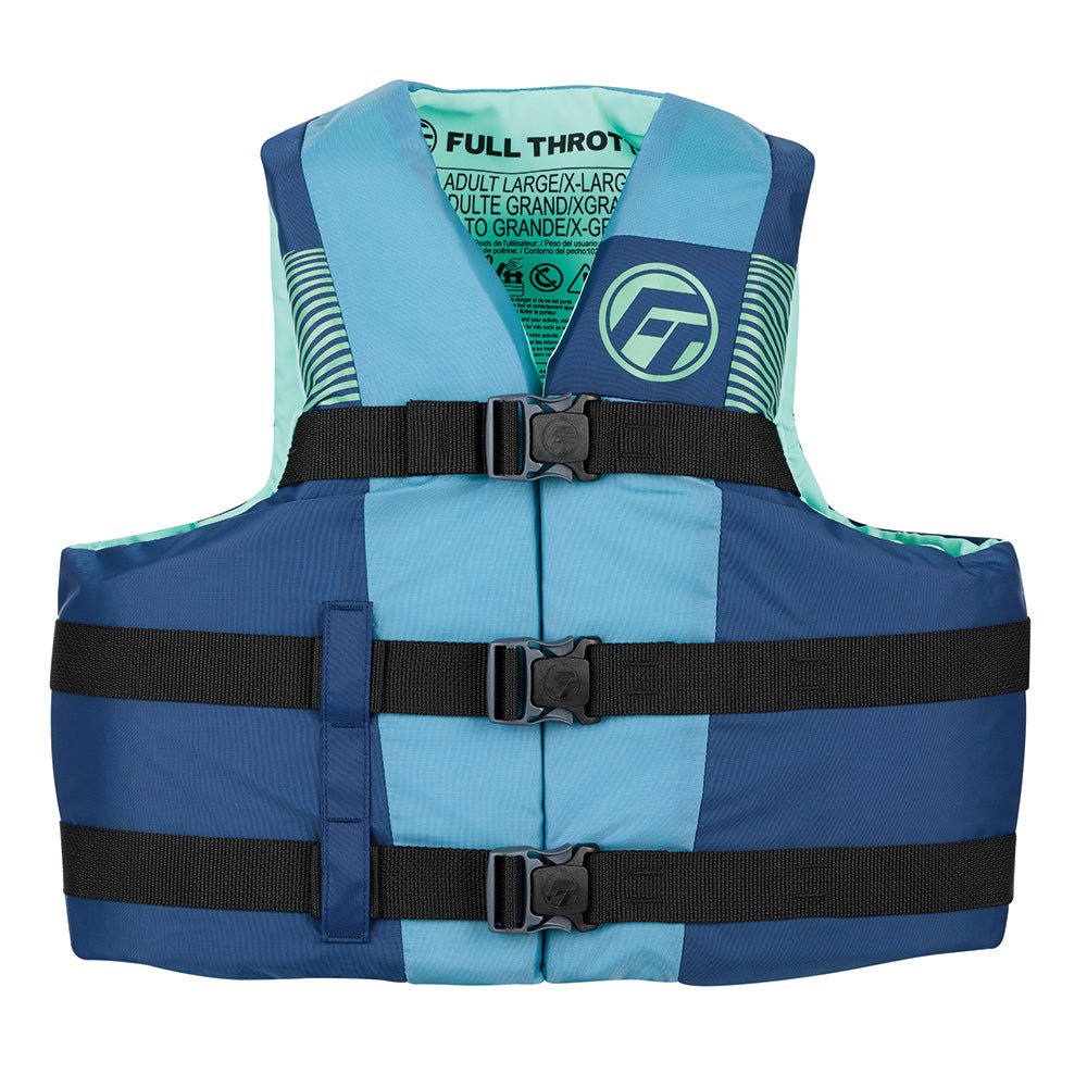 Full Throttle Nylon Life Jacket - Youth - Blue/Black [112200 - 500 - 002 - 26] - Houseboatparts.com