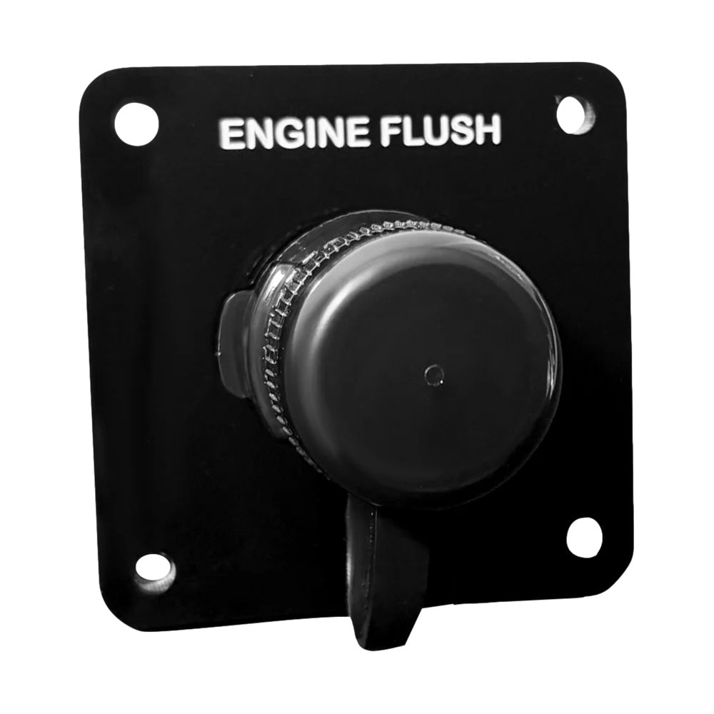 Flushmaster Vertical Single Outlet Flush Port Reroute - Black Acrylic - 1/2" Barb [SM - QCR1BV12] - Houseboatparts.com