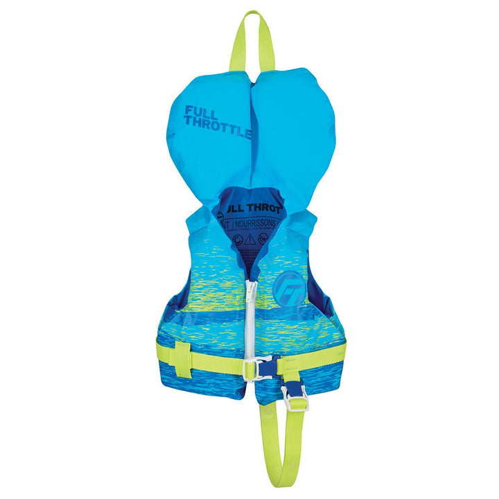 Full Throttle Infant Nylon Life Jacket - Aqua/Neon Green [112400 - 500 - 000 - 26] - Houseboatparts.com