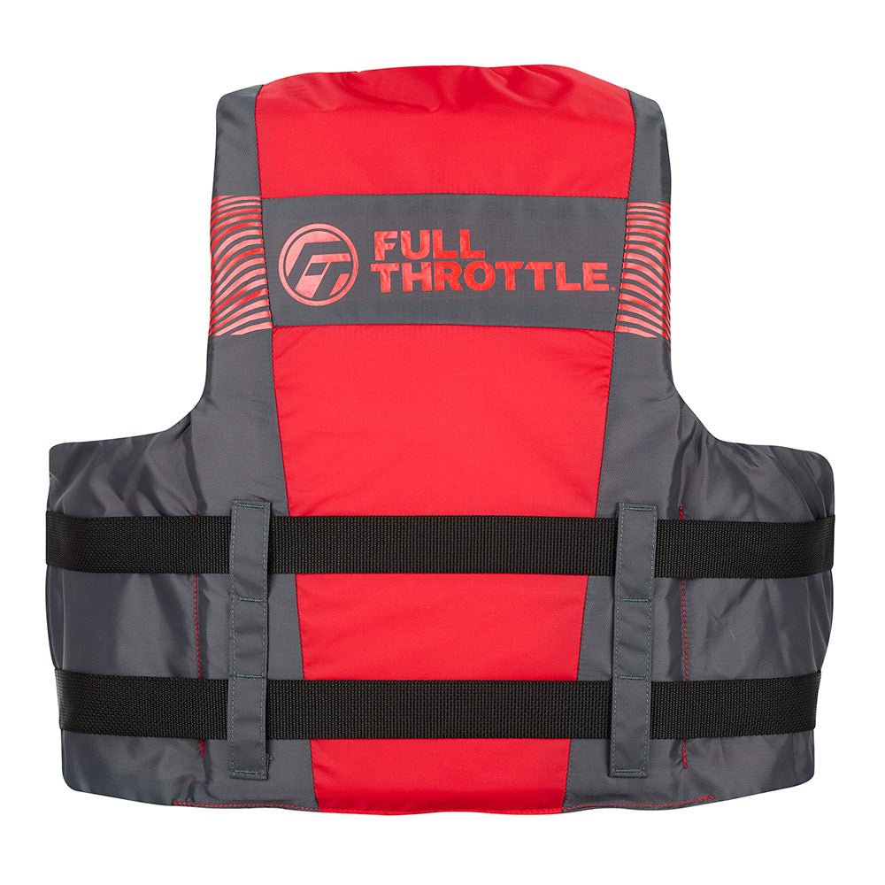 Full Throttle Adult Nylon Life Jacket - L/XL - Black/Red [112200 - 100 - 050 - 26] - Houseboatparts.com
