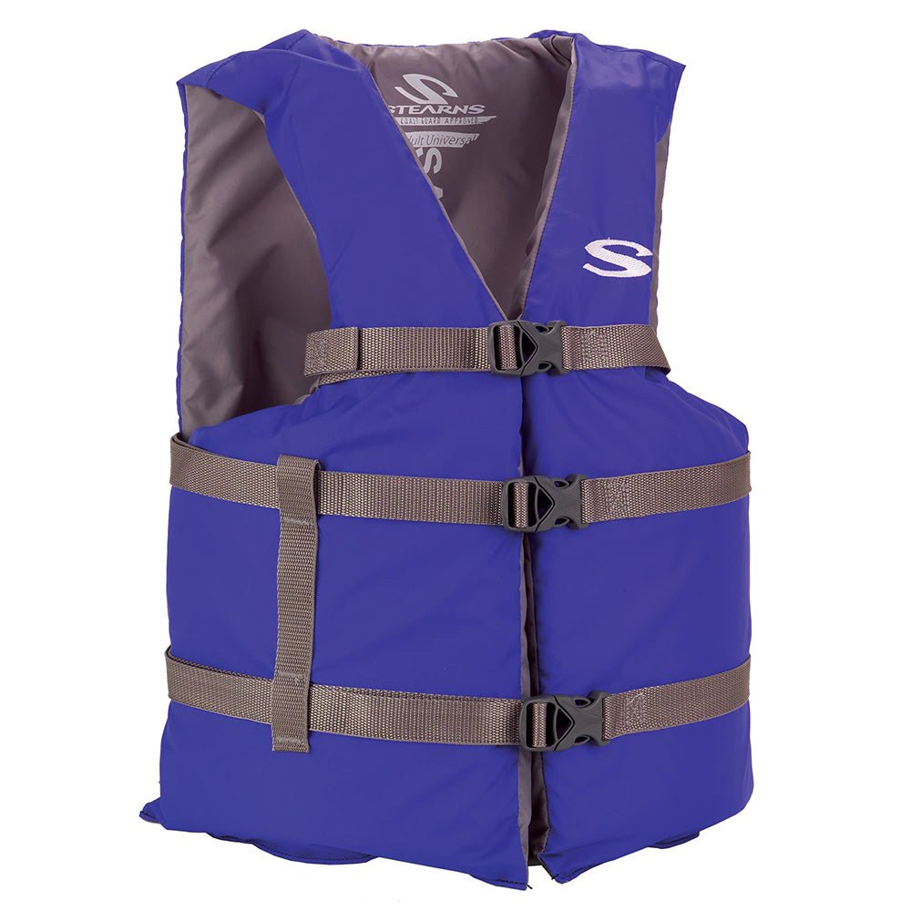 Stearns Adult Life Vest USCG Approved Type III PFD - Blue - Oversize Fit [2158931] - Houseboatparts.com