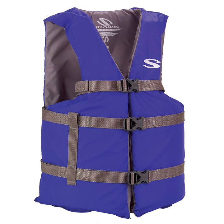 Stearns Adult Life Vest USCG Approved Type III PFD - Blue - Oversize Fit [2158931] - Houseboatparts.com
