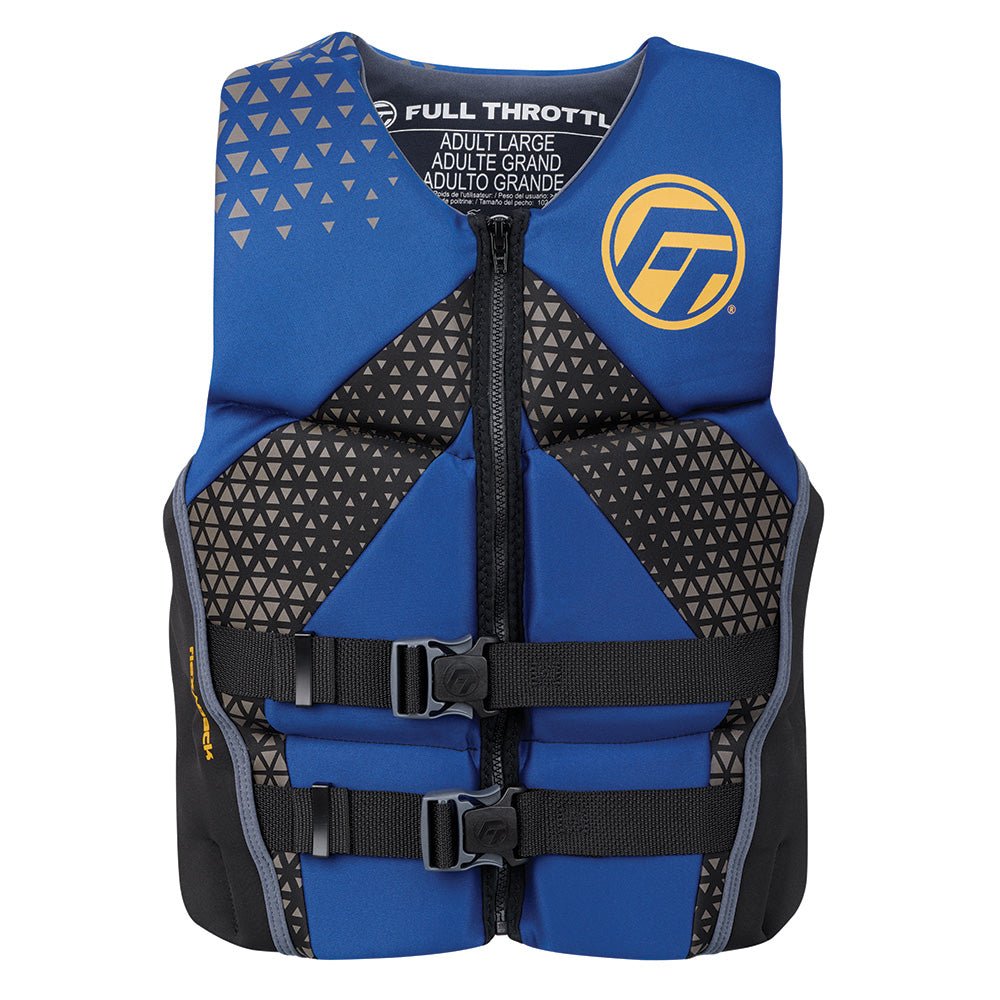 Full Throttle Men's Rapid - Dry Flex - Back Life Jacket - XL - Blue/Black [142500 - 500 - 050 - 26] - Houseboatparts.com