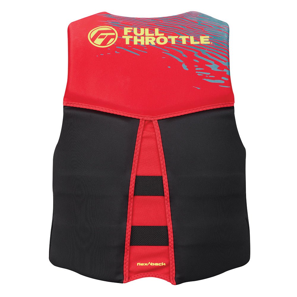 Full Throttle Men's Rapid - Dry Flex - Back Life Jacket - M - Red/Black [142500 - 100 - 030 - 26] - Houseboatparts.com