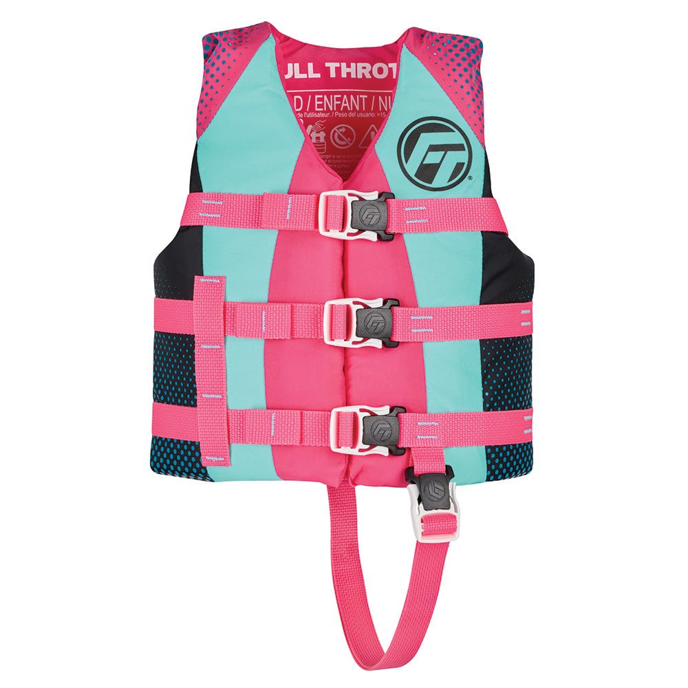 Full Throttle Nylon Life Jacket - Child - Pink [112200 - 105 - 001 - 26] - Houseboatparts.com