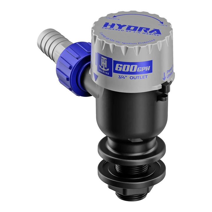 T - H Marine HYDRA Livewell Pump - 600 GPH - 12V - Short Nozzle [PMP - LWS6 - DP] - Houseboatparts.com