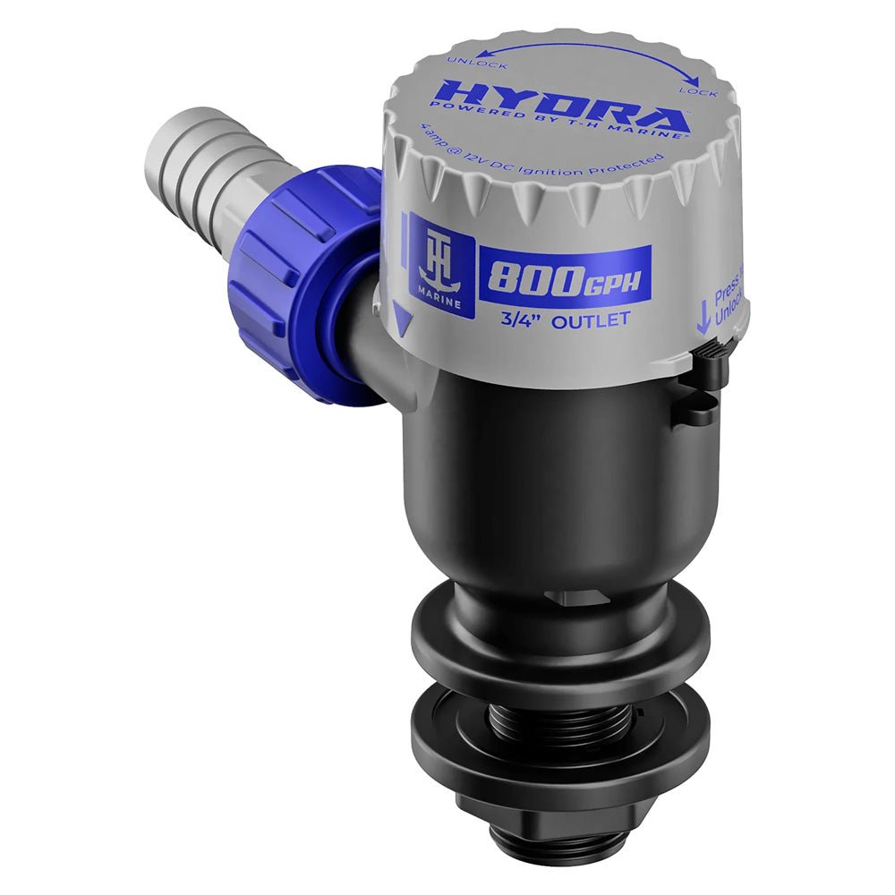 T - H Marine HYDRA Livewell Pump - 800 GPH - 12V - Short Nozzle [PMP - LWS8 - DP] - Houseboatparts.com