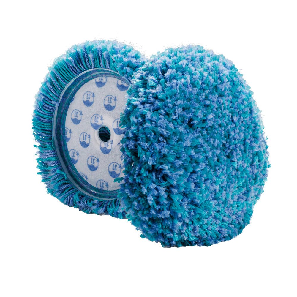 Lake Country Marine Blue/Teal Medium Cut Wool Pad - 7.5" x 1.5" [ML - 925 - LC] - Houseboatparts.com
