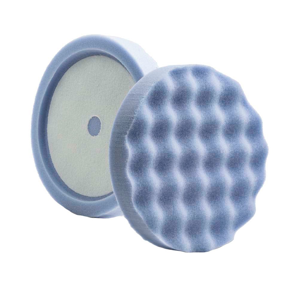 Lake Country Blue Finessing Waffle Pro Recessed Back Foam Pad 8" x 1.5" [WP - 96800 - LC] - Houseboatparts.com