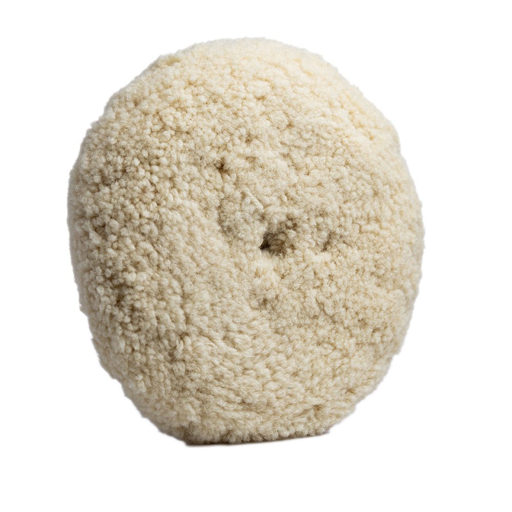 Lake Country White Twisted 100% Wool Pad 8" x 1.5" Quick Disconnect [35 - 222 - QD - LC] - Houseboatparts.com
