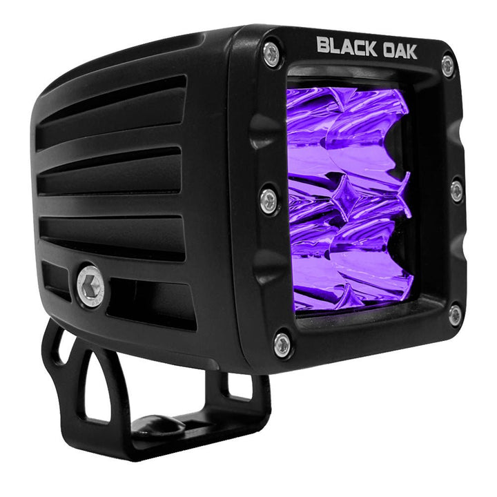 Black Oak 2" Ultraviolet LED Pod Light - Flood Optics - Pro Series 3.0 - 12W [2FUV - POD] - Houseboatparts.com