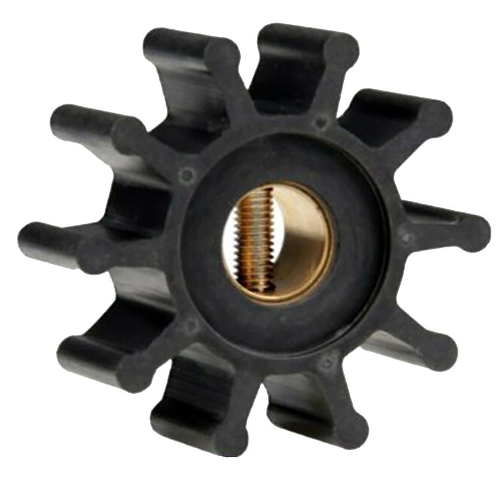 Jabsco Impeller Kit - Neoprene - 10 Blade - 2" Diameter x 7/8" Wide - Slotted Shaft Pin Drive - Brass Insert - 15/32" Shaft Diameter [18653 - 0001 - P] - Houseboatparts.com
