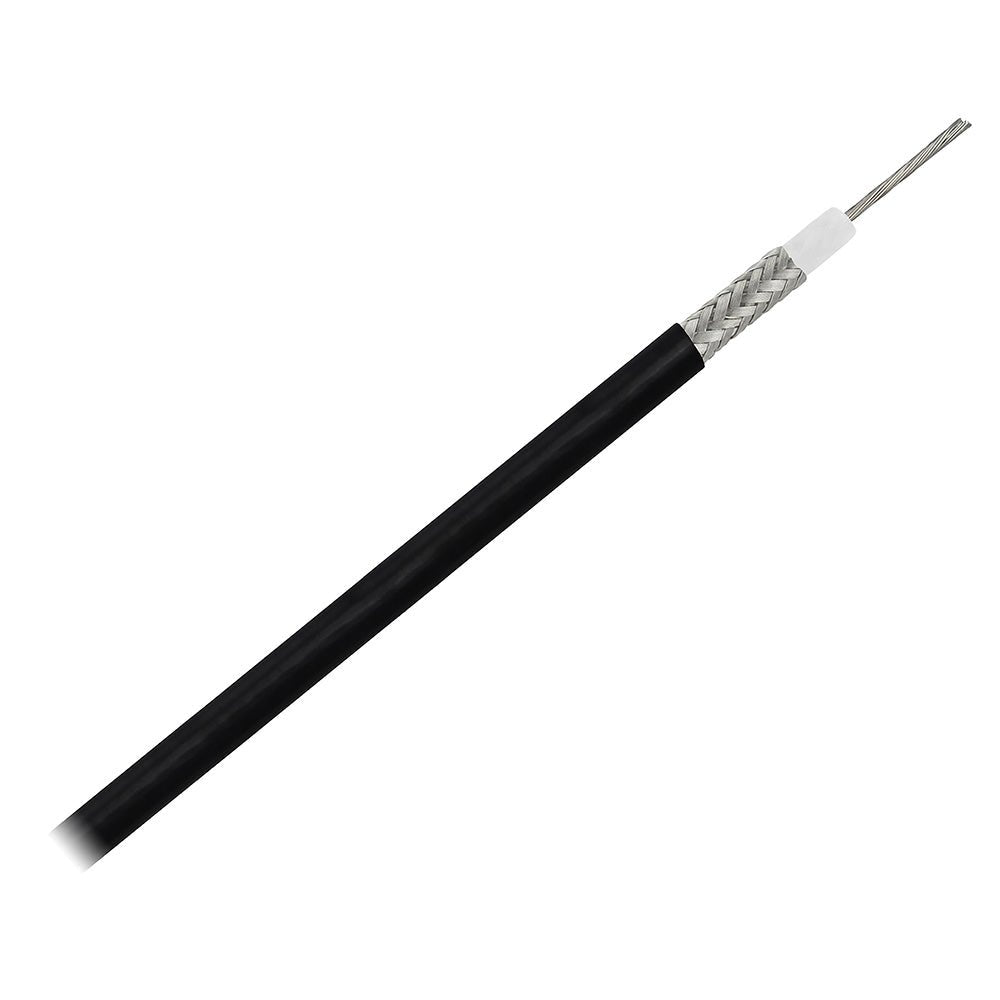 Pacer RG58AU Coax Cable Stranded TV Cond TV Braid - Black Jacket - 150' [MRG58AU - 150] - Houseboatparts.com