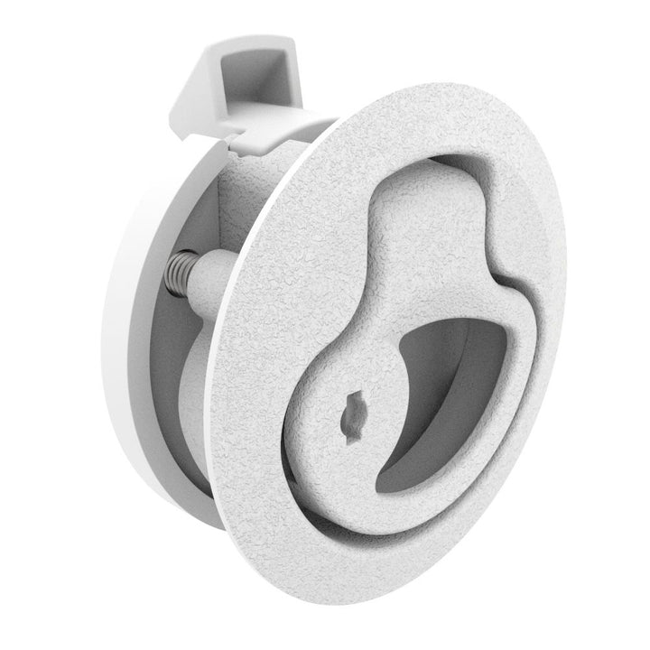 Southco Push - to - Close Latch, Medium Size, Key Locking, 17 - 22mm Grip, Plastic, Natural - White [M1 - 44 - 1] - Houseboatparts.com
