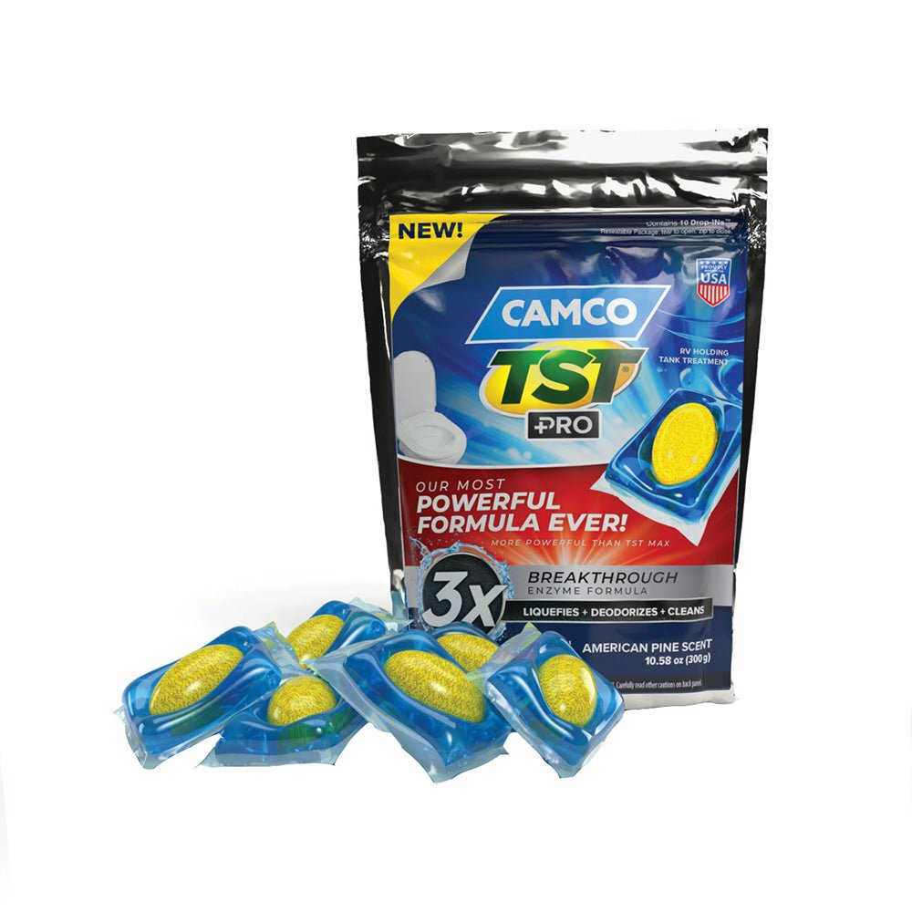 Camco TST Pro RV Holding Tank Treatment Drop - Ins - American Pine *10 - Pack [41770] - Houseboatparts.com