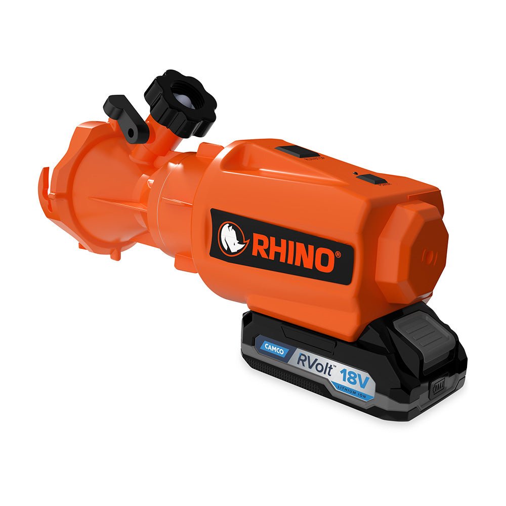 Camco Rhino 18V Lithium - Ion RV Sewage Macerator Pump System [39030] - Houseboatparts.com