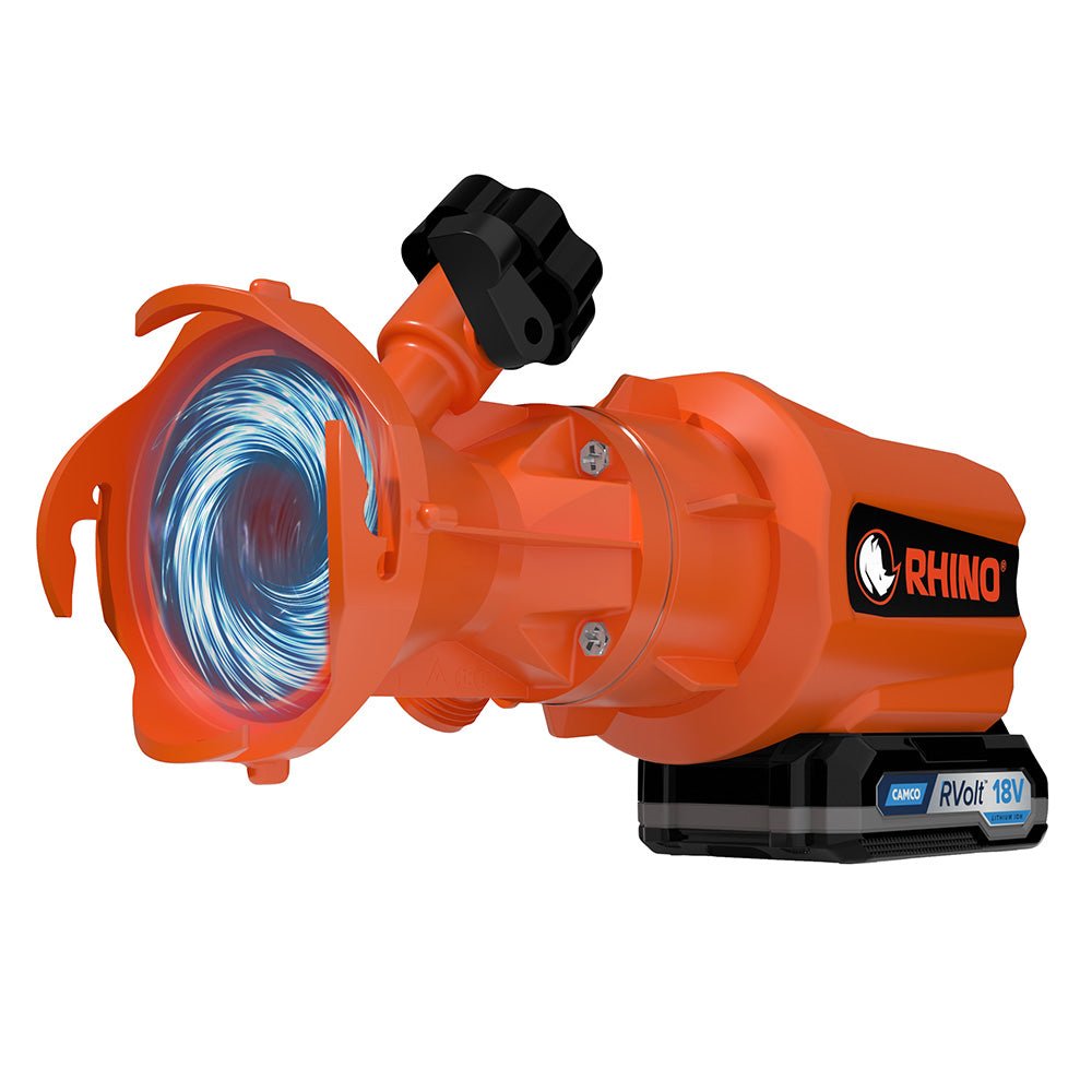 Camco Rhino 18V Lithium - Ion RV Sewage Macerator Pump System [39030] - Houseboatparts.com