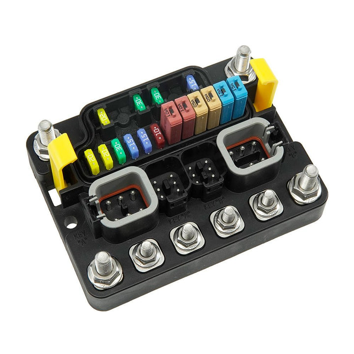 Egis MT Series 12-Position Sealed Fuse Block w/Ground Busbar [3412] - Houseboatparts.com