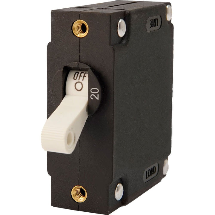 Egis A Series White Toggle Panel Mount Circuit Breaker - Single Pole 20A [3201-20] - Houseboatparts.com