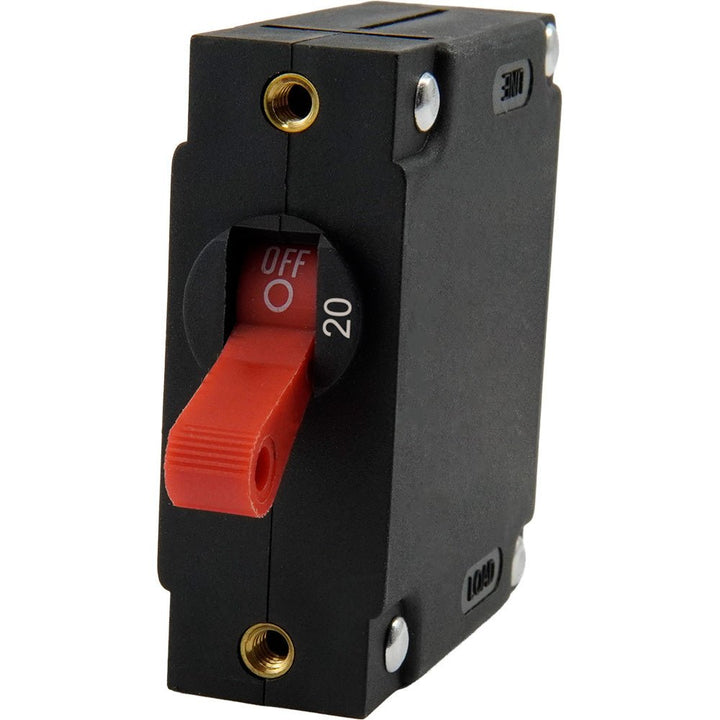 Egis A Series Red Toggle Panel Mount Circuit Breaker - Single Pole 20A [3221-20] - Houseboatparts.com