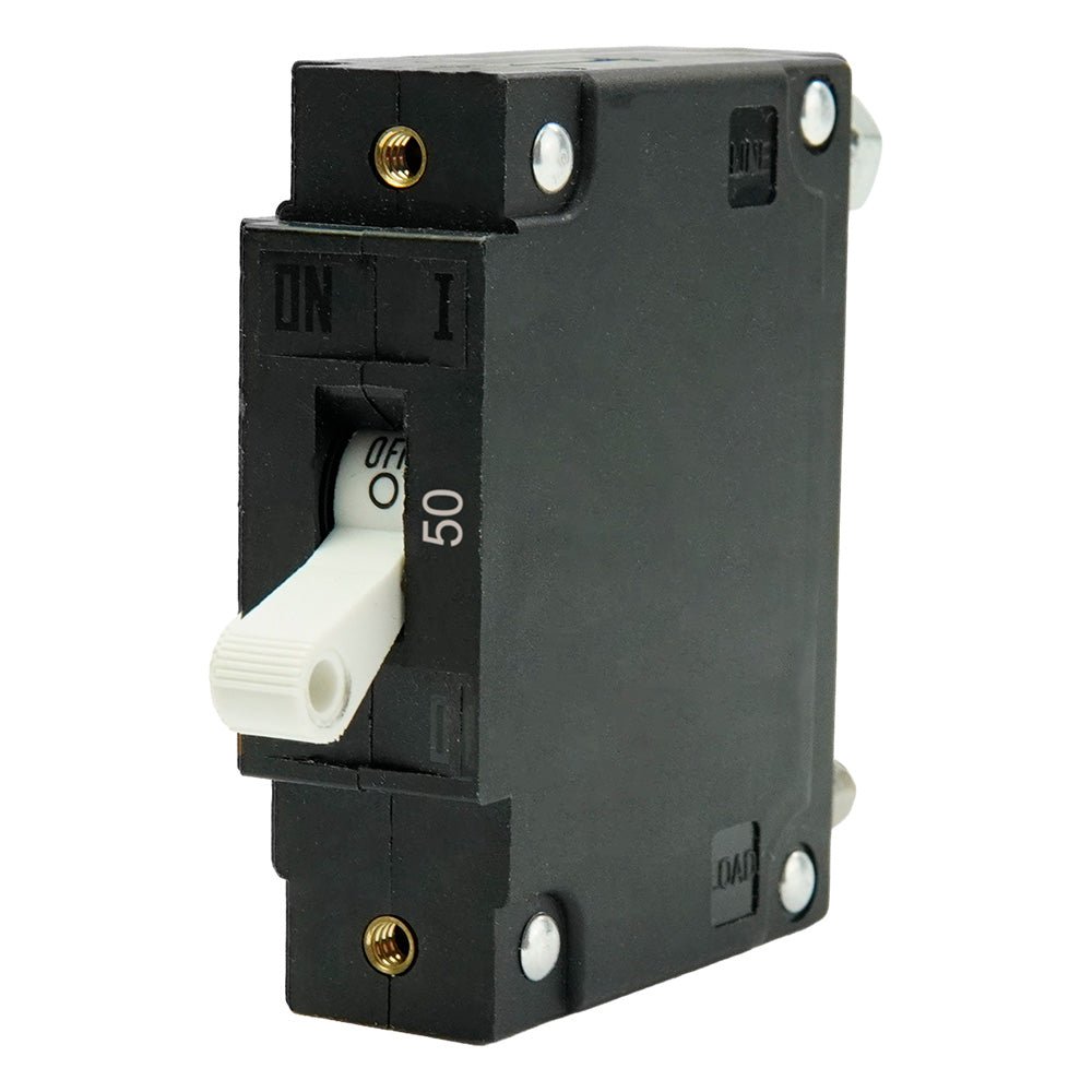 Egis C Series White Toggle Panel Mount Circuit Breaker - Single Pole 50A [3501-050] - Houseboatparts.com