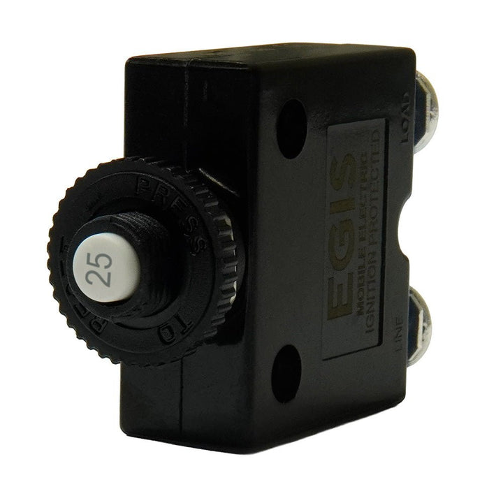 Egis 25A Push Button Panel Mount Circuit Breaker - Screw Terminals [4710-25] - Houseboatparts.com
