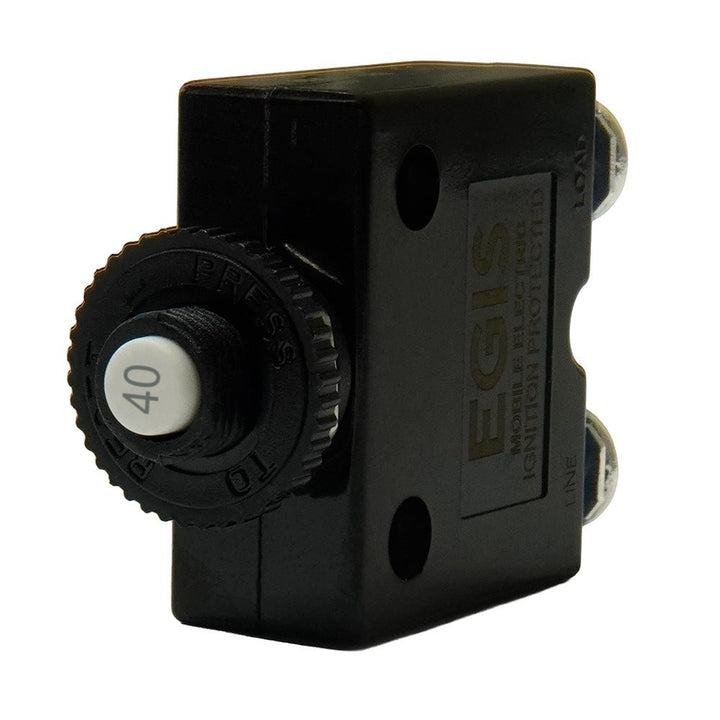 Egis 40A Push Button Panel Mount Circuit Breaker - Screw Terminals [4710-40] - Houseboatparts.com