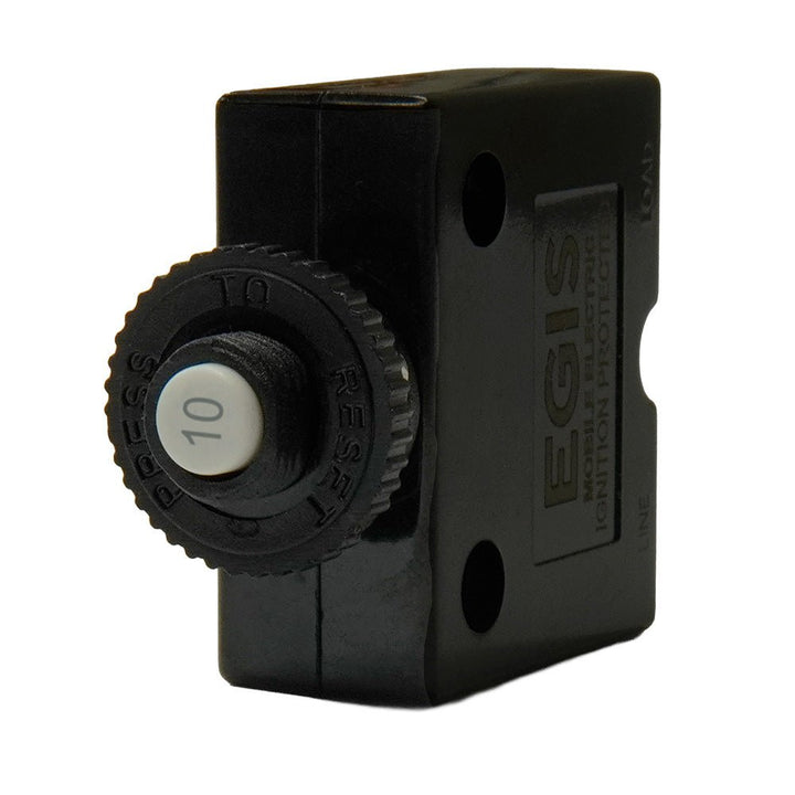 Egis 10A Push Button Panel Mount Circuit Breaker - Spade Terminal [4711-10] - Houseboatparts.com