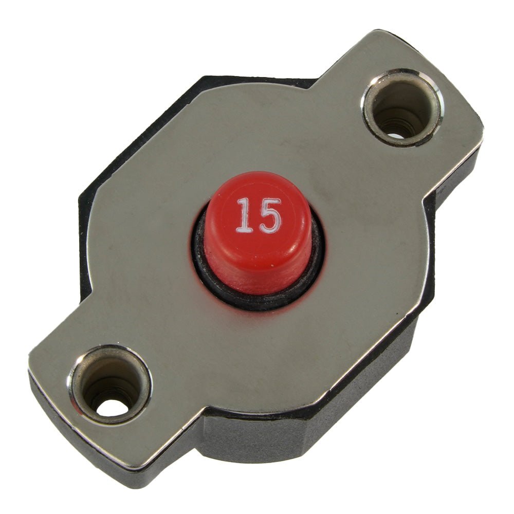 Egis 15A Push Button Circuit Breaker - Reset Only [4712-15] - Houseboatparts.com