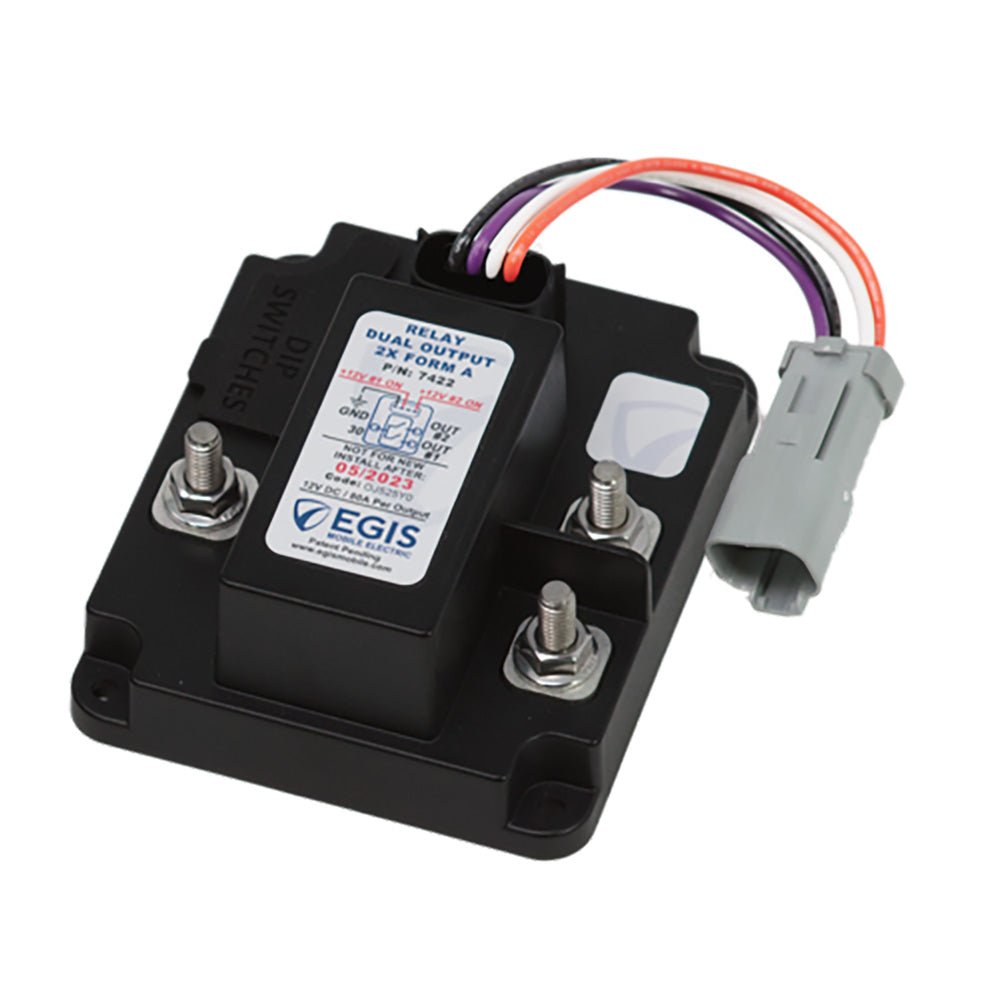 Egis TH3 Dual Relay 2 x 80A - 12V [7422] - Houseboatparts.com