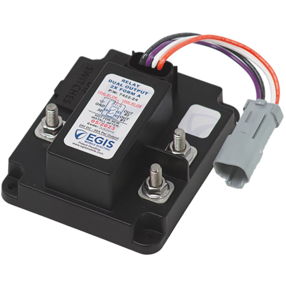 Egis TH3 Dual Relay 2 x 80A - 24V [7422-24] - Houseboatparts.com