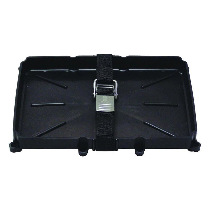 T-H Marine 24 Series Battery Holder Tray w/Stainless Buckled Strap [NBH-24-SSC-DP] - Houseboatparts.com
