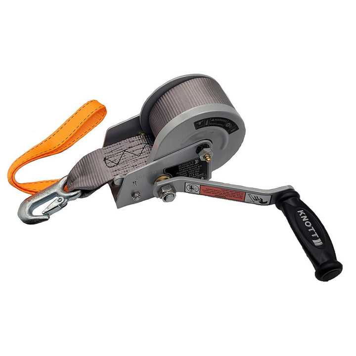 Load Rite Single-Speed Trailer Winch - 900lbs - 12' Strap - 7" Handle [6089.21K] - Houseboatparts.com