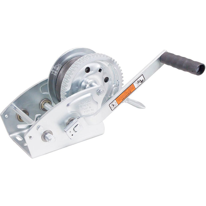 Load Rite Two-Speed Trailer Winch - 2500lbs - 27' Strap - 8" Handle [6089.28] - Houseboatparts.com