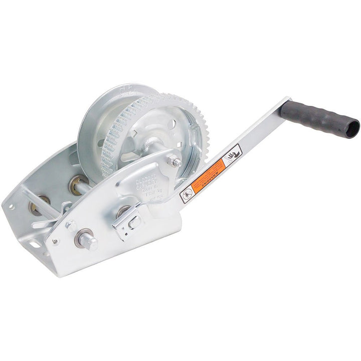 Load Rite Two-Speed Trailer Winch - 3200lbs - 25' Strap - 8" Handle [6089.29] - Houseboatparts.com