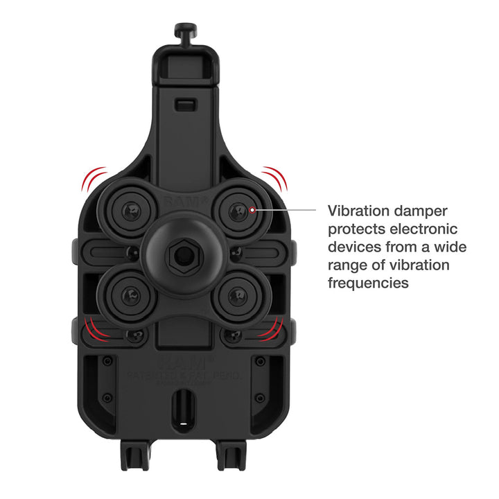 Ram Mount RAM Quick-Grip Pro Phone Holder w/Ball Vibration Damper [RAM-HOL-PD5BVU] - Houseboatparts.com