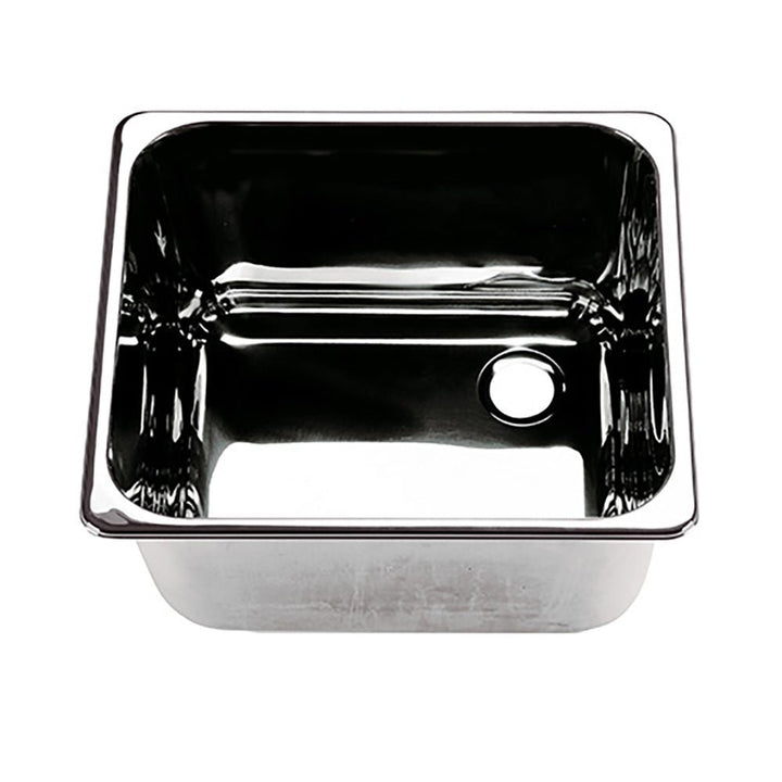 Scandvik Rectangular Sink Stainless Steel - Right Side Drain [10224] - Houseboatparts.com