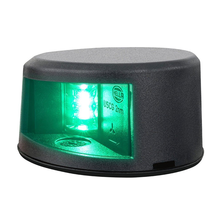 Hella Marine NaviLED Gen II Starboard Deck Mount Navigation Lamp - Black [017910301] - Houseboatparts.com