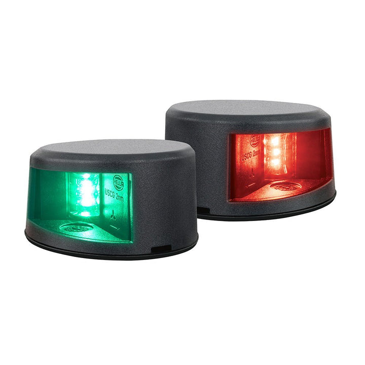 Hella Marine NaviLED Gen II Port/Starboard Deck Mount Navigation Lamps - Black [017910801] - Houseboatparts.com